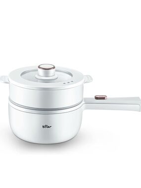 Bear Portable Electric Hot Pot with Steamer non-stick 1.6L